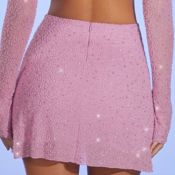 Oh Polly Embellished A-Line Mini Skirt NWT - Picture 2 of 5